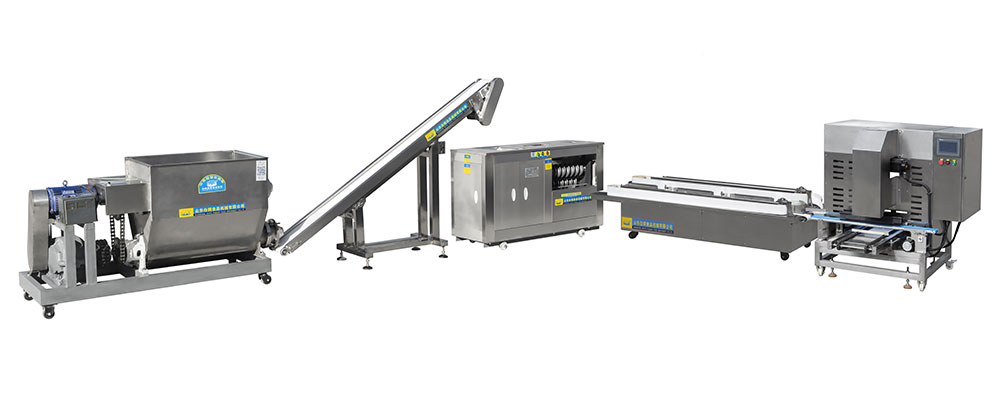 小型圓饅頭生產(chǎn)線(xiàn)-饅頭機-面食加工設備